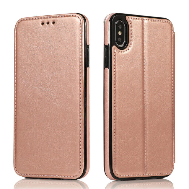 Wallet Case for iPhone 12 - Blocking Card Slot Stand PU Leather Magnetic Apple Flip Cover