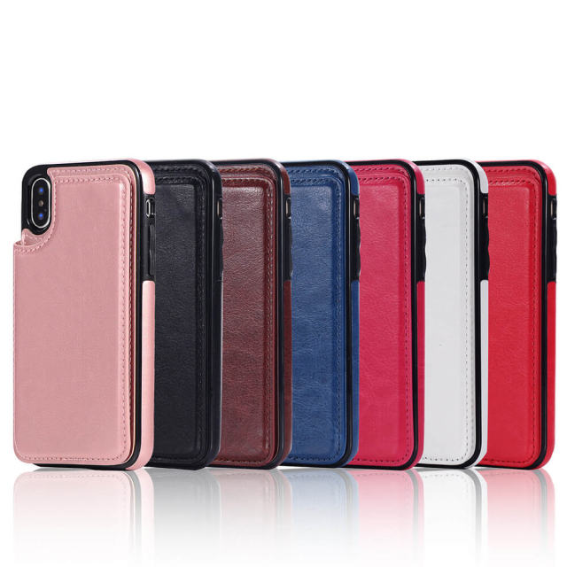 Wallet Case with Card Holder for iPhone 13 - PU Leather Kickstand Card Slots Case Double Magnetic Clasp Shockproof Cover