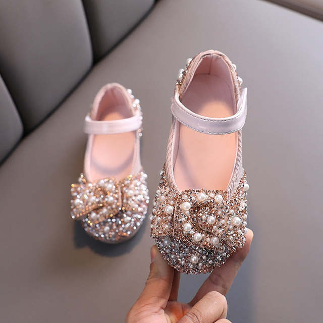 Baby Girls Shoes Pearl Rhinestones Princess Shoes For Party