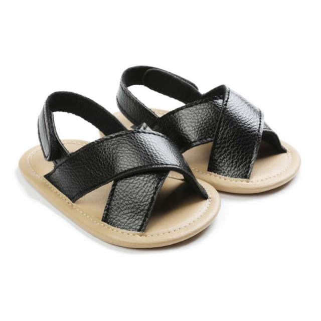 Baby Boys and Girls Summer Kids Leather Sandals Anti-Slip Rubber Sole Outdoor Shoes