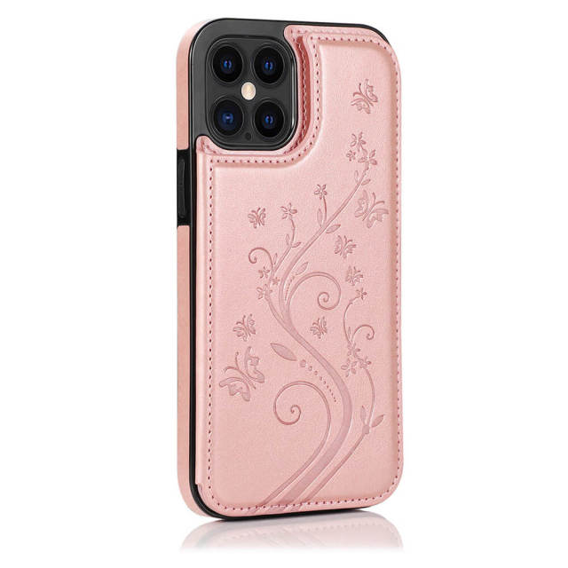 OOVOV Case for iPhone X-Wallet Case with PU Leather Card Pockets Back Flip Cover for iPhone Xs with Kickstand