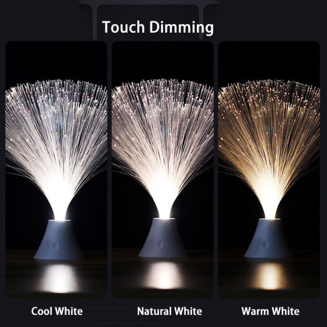 Fiber Optic Lamp 9 Colors Automatically Change Color  USB Charging Fibre Optic Fountain Party Light Nightlight Table Lamp