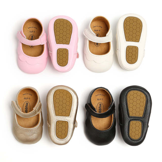 Newborn Boys Girls Shoes Toddler Leather Anti-slip Crib Shoes