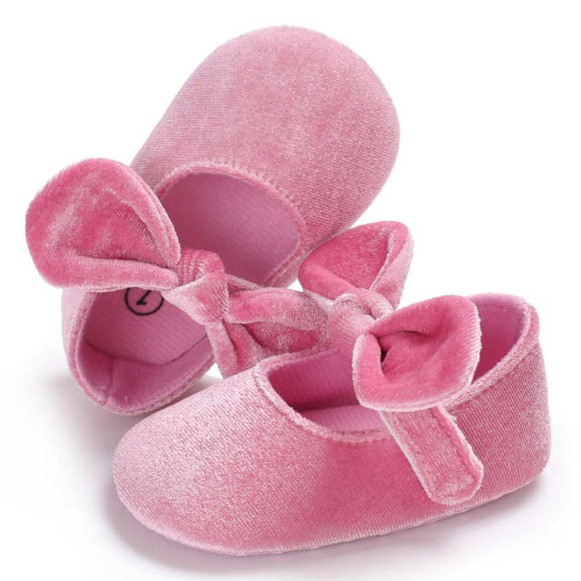 Baby Girl Bowknot Newborn Shoes First Walkers Toddler Prewalker 0-18M