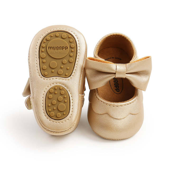 Infant Girls Leather Shoes Baby Boy Rubber Sole Anti-slip Moccasins