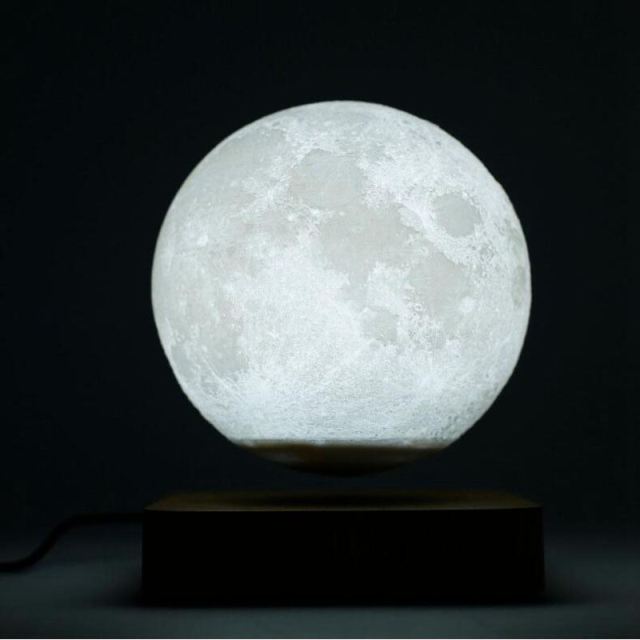 3D Magnetic Levitating Saturn Moon Lamp Night Light 3 Colors Rotating Wireless LED Floating Lamp For Beedroom Novelty Gifts Christmas