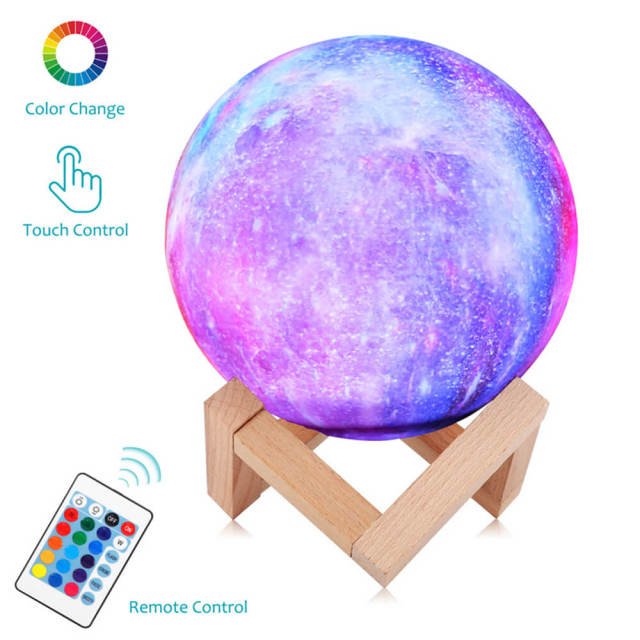 Moon Lamp - 16 Colors LED 3D Galaxy Lamp Moon Light - Remote &amp; Touch Control Star Lamp Moon Night Light Gifts for Girls Boys Kids Birthday