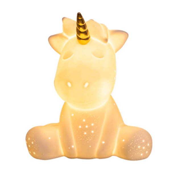 Ceramic Unicorn Table Lamp,Creative 3-Color Dimming Night Light for Crib Bedroom Beside Home Decor