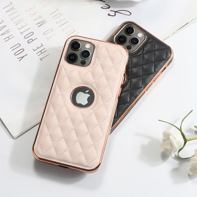 Phone Case For iPhone 12 Diamond quilted pattern Leather Phone Cover For iPhone 11 Apple iPhone 13