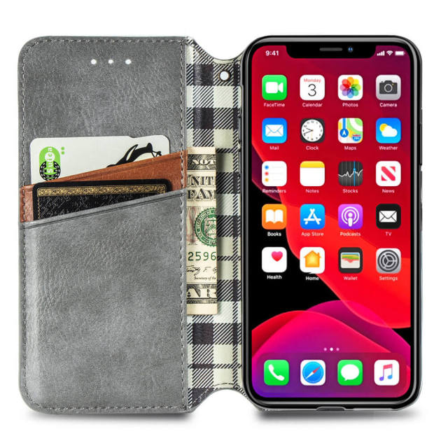 Case for iPhone 13 Pro Wallet Case - PU Leather Magnetic Case and Card Holder - Flip Folio Back Cover Cell Phone Case - Kickstand Shockproof Leather Case for iPhone 12