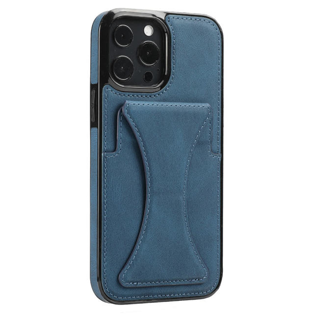 Compatible iPhone 13 Leather Wristband Phone Case with Credit Card Holder PU Leather Stand Card Slot Case for iPhone 13 Pro Max