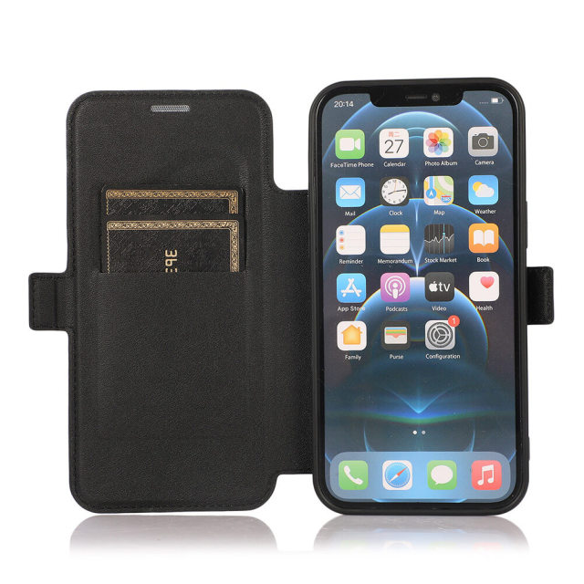 Case for iPhone 13 Case Magnetic PU Leather Stand Flip Cover with TPU Shockproof Interior Case and Card Slot Folio Case Compatible with iPhone 12