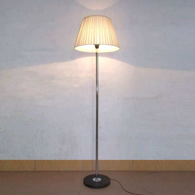Floor Lamp With Pleated Shade For Bedroom Modern Simple Living Room Bedside Standing Lamp Foot Switch 61 Inch