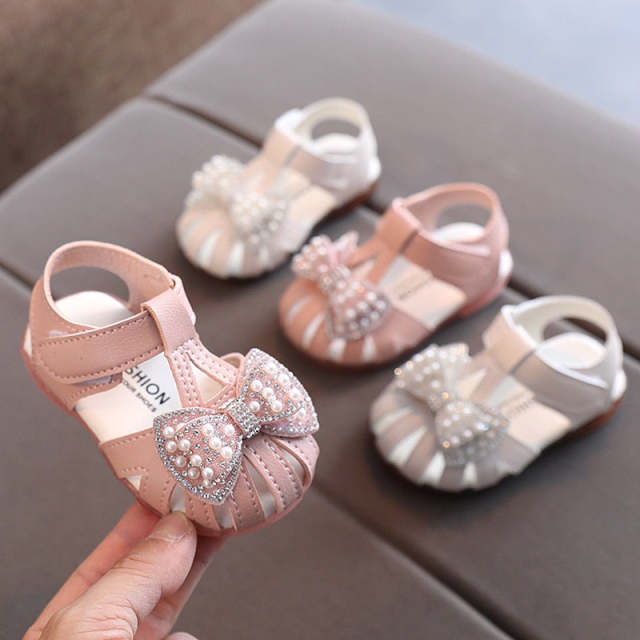 Summer Baby Girls Shoes Children Princess Bow Casual Leather Sandals