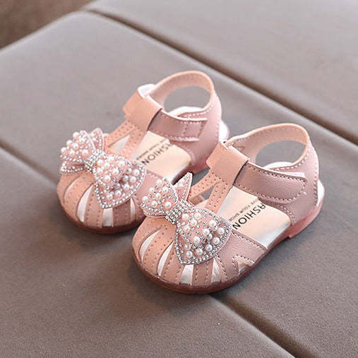 Summer Baby Girls Shoes Children Princess Bow Casual Leather Sandals