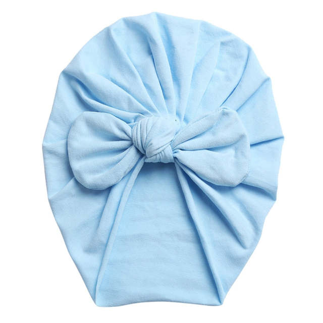 Baby Turban Hats Infant Bows Headband Hats Soft Cotton Turban 0-24M