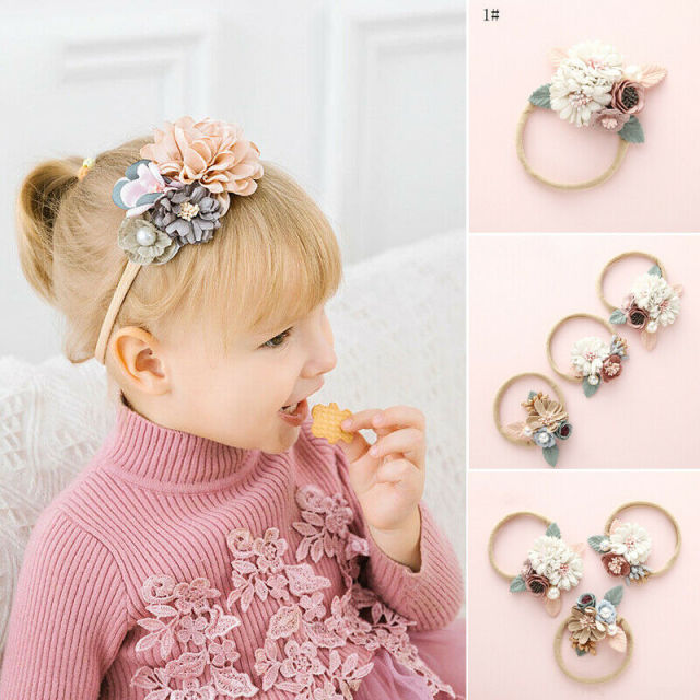 Baby Flowers Elastic Headband Princess Headbands Child Kids Cute Gifts
