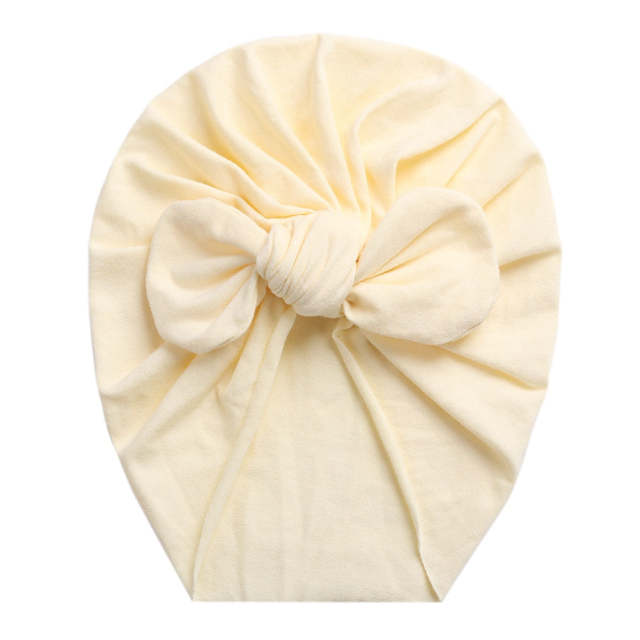 Baby Turban Hats Infant Bows Headband Hats Soft Cotton Turban 0-24M
