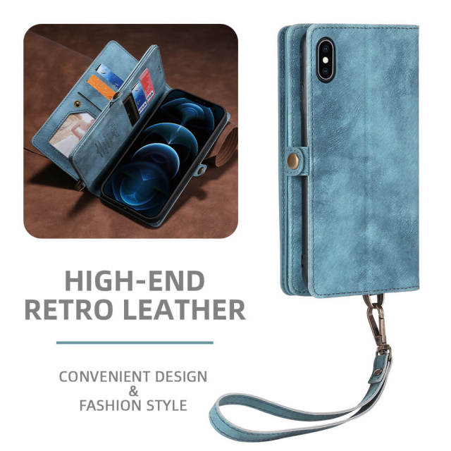 Case for iPhone 13 Pro - PU Leather 2 in 1 Detachable Magnetic Flip Cover with Card Slots Wallet Case