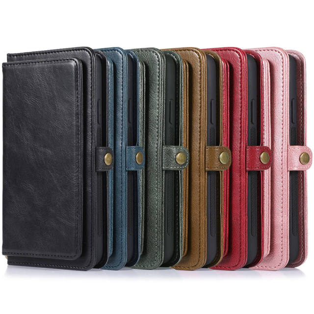Folio Phone Case Wallet Compatible with iPhone 14 Deluxe 2 in 1 Folding iPhone Wallet Case Magnetic Detachable