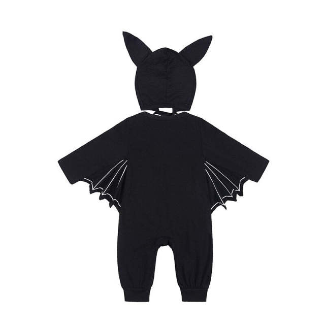 Baby Boys Halloween Bat Cosplay Costume Newborn Infant Jumpsuit+Hat Set