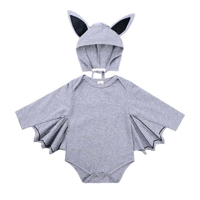 Children Halloween Clothing Bat Cosplay Long-Sleeve Romper Jumpsuit