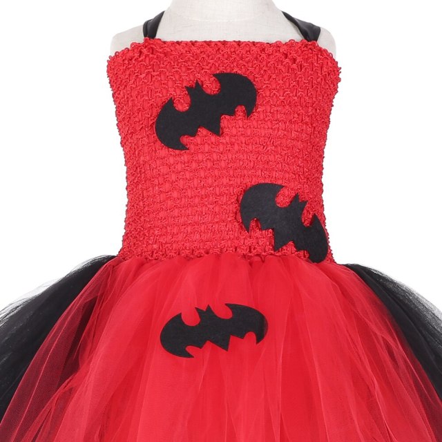 Girls Halloween Costumes for Kids Vampire Bat Tutu Dress Cosplay Costume
