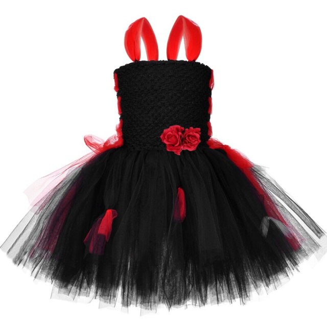 Zombie Bride Halloween Costume for Girls Kids Carnival Party Tutu Dress