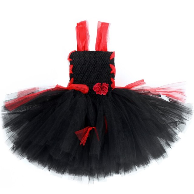 Zombie Bride Halloween Costume for Girls Kids Carnival Party Tutu Dress