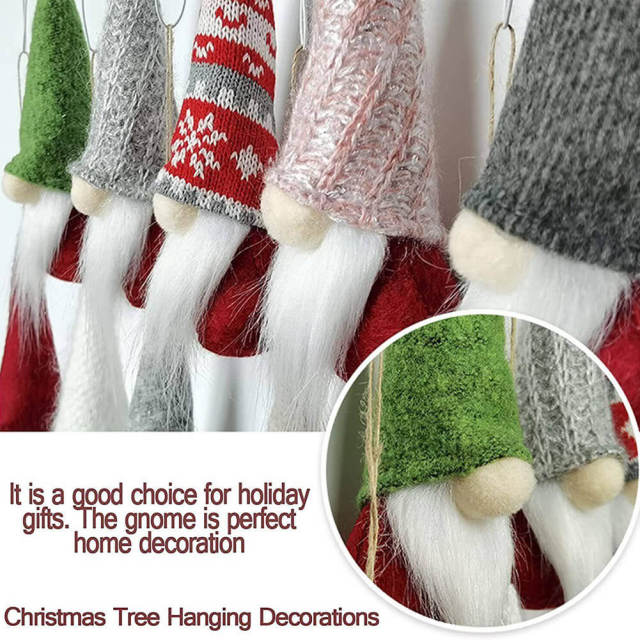 10 Pack Christmas Ornaments Hanging Christmas Gnomes for Christmas Tree Decorations Home Christmas Decor