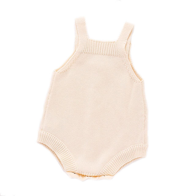 Baby Girl Boy Romper Sleeveless Vest Knitted Bodysuit Jumpsuit Clothes