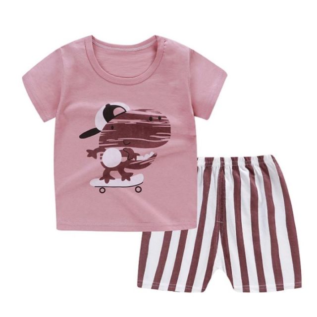 Summer Clothing Sets For Baby Boys Cotton T-shirt+Shorts Outfits Set
