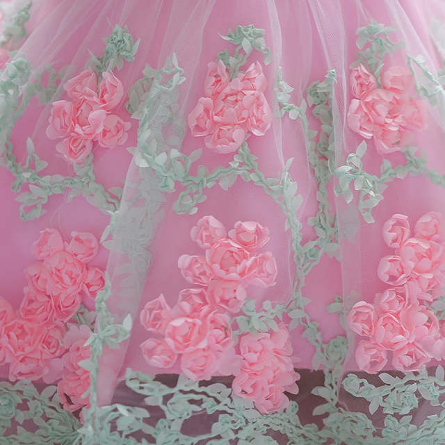 Summer Flower Princess Dress 0-24M Baby Girl Party Wedding Prom Dress