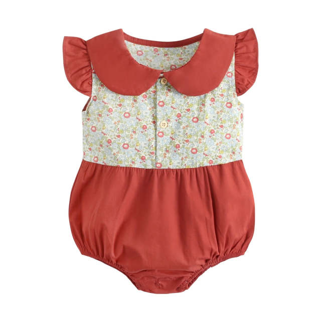 Summer Cotton Baby Bodysuit Baby Girls Sleeveless Princess Romper