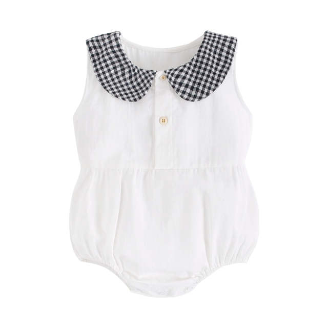 Summer Cotton Baby Bodysuit Baby Girls Sleeveless Princess Romper