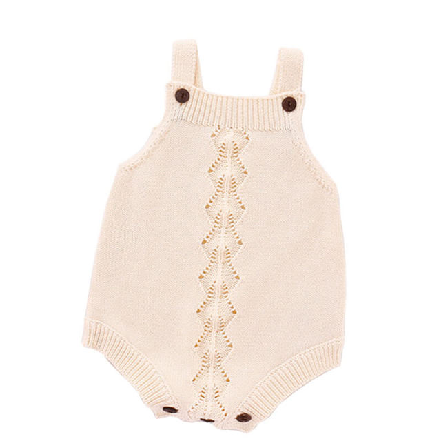 Baby Girl Boy Romper Sleeveless Vest Knitted Bodysuit Jumpsuit Clothes