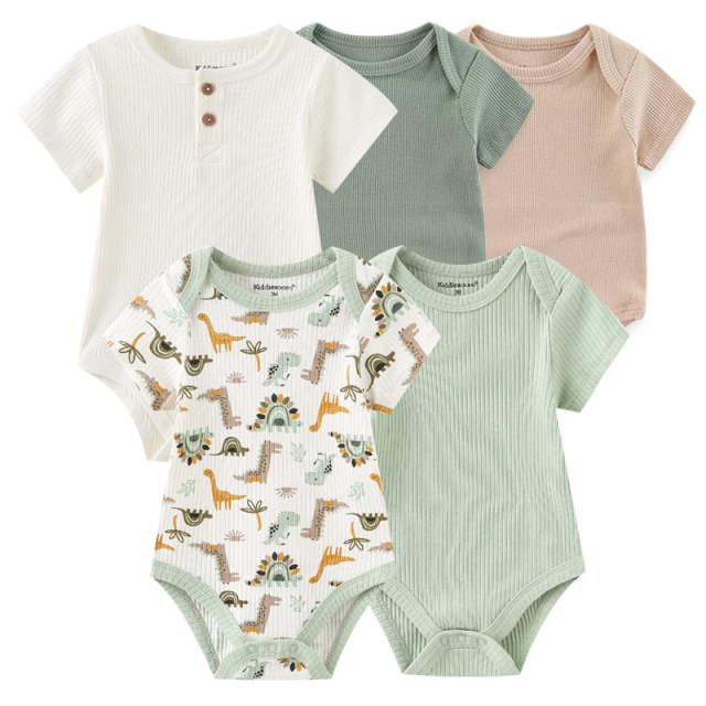 5 Pces Baby Girl Summer Clothes Set Unisex NewBorn Bodysuits Romper