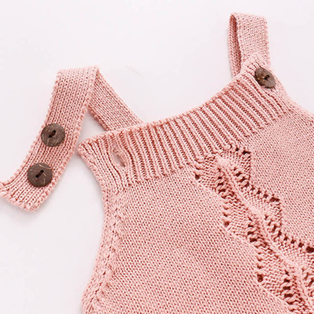 Baby Girl Boy Romper Sleeveless Vest Knitted Bodysuit Jumpsuit Clothes