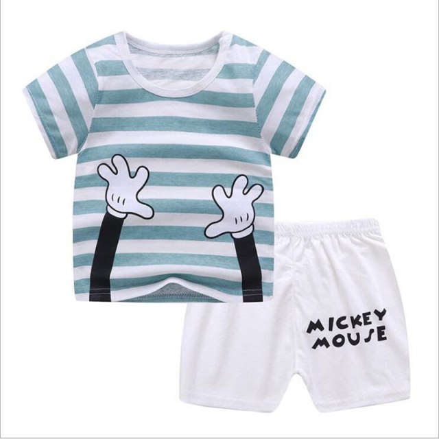 Baby Boy Summer Clothing Sets Infant Cotton T-shirt+Pants Outfits  Clothes