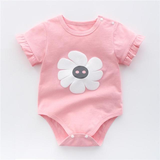 Baby Girl Summer Bodysuit Cartoon Baby Clothing 0-3Y Baby Pajamas