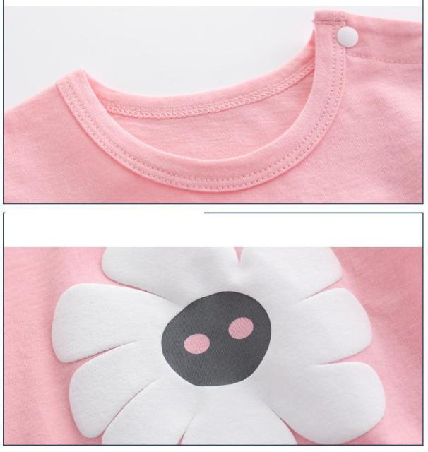 Baby Girl Summer Bodysuit Cartoon Baby Clothing 0-3Y Baby Pajamas