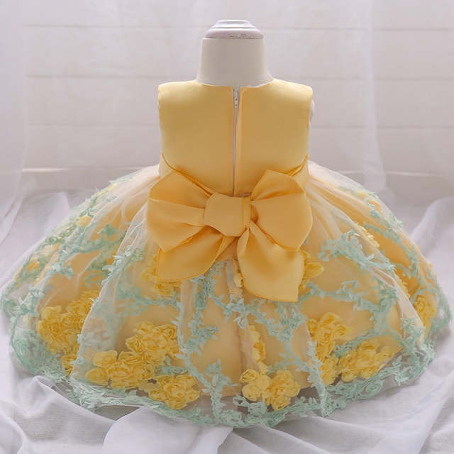 Summer Flower Princess Dress 0-24M Baby Girl Party Wedding Prom Dress