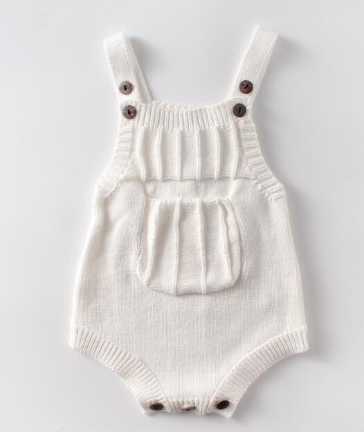 Baby Knitted Rompers Newborn Boys Girls Sleeveless Jumpsuit Clothes