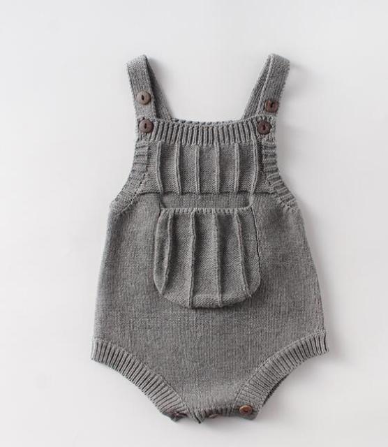 Baby Knitted Rompers Newborn Boys Girls Sleeveless Jumpsuit Clothes