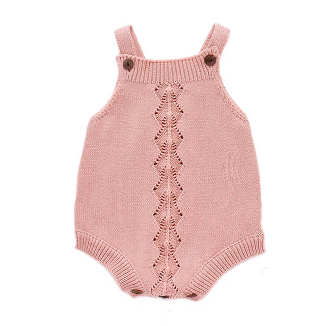 Baby Girl Boy Romper Sleeveless Vest Knitted Bodysuit Jumpsuit Clothes