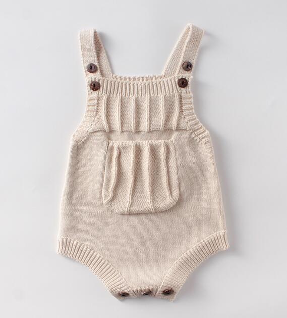 Baby Knitted Rompers Newborn Boys Girls Sleeveless Jumpsuit Clothes