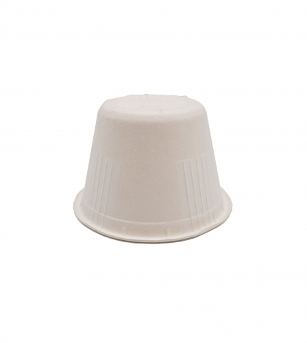 120ml / 4oz ф3.07" H1.89" 5g Bagasse Biodegradable Compostable Small Dipping Sauce Cup with Lid