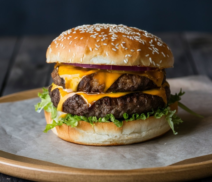 delicious takeaway burger