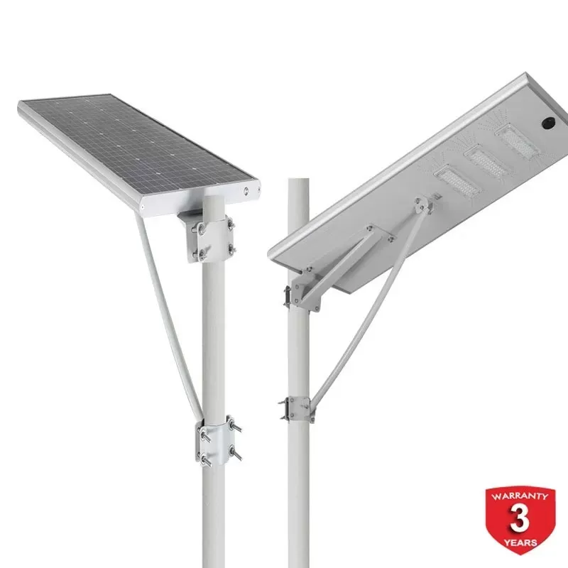 Lampione stradale solare con sensore PIR 100w Lampada da esterno ad energia solare integrata IP65