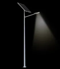 Smart Control 168lm / W LED Solar Street Lighting Independent Solar Panel